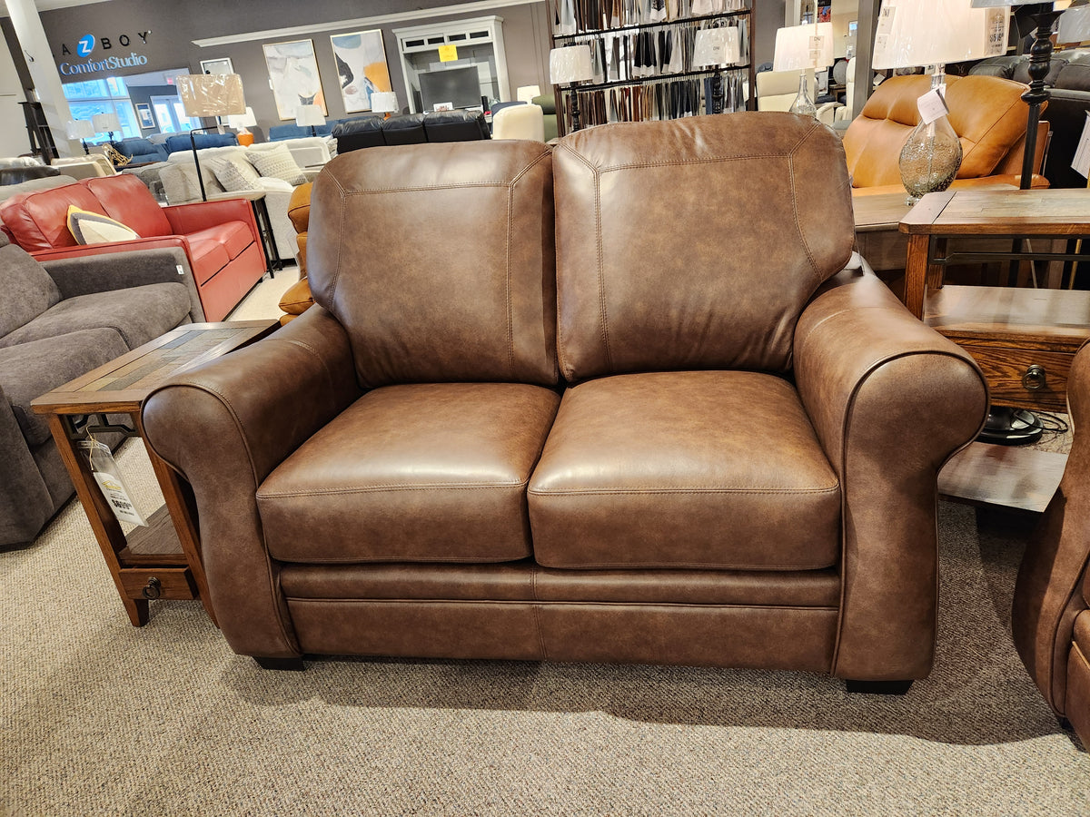 Orangeville Leather Loveseat