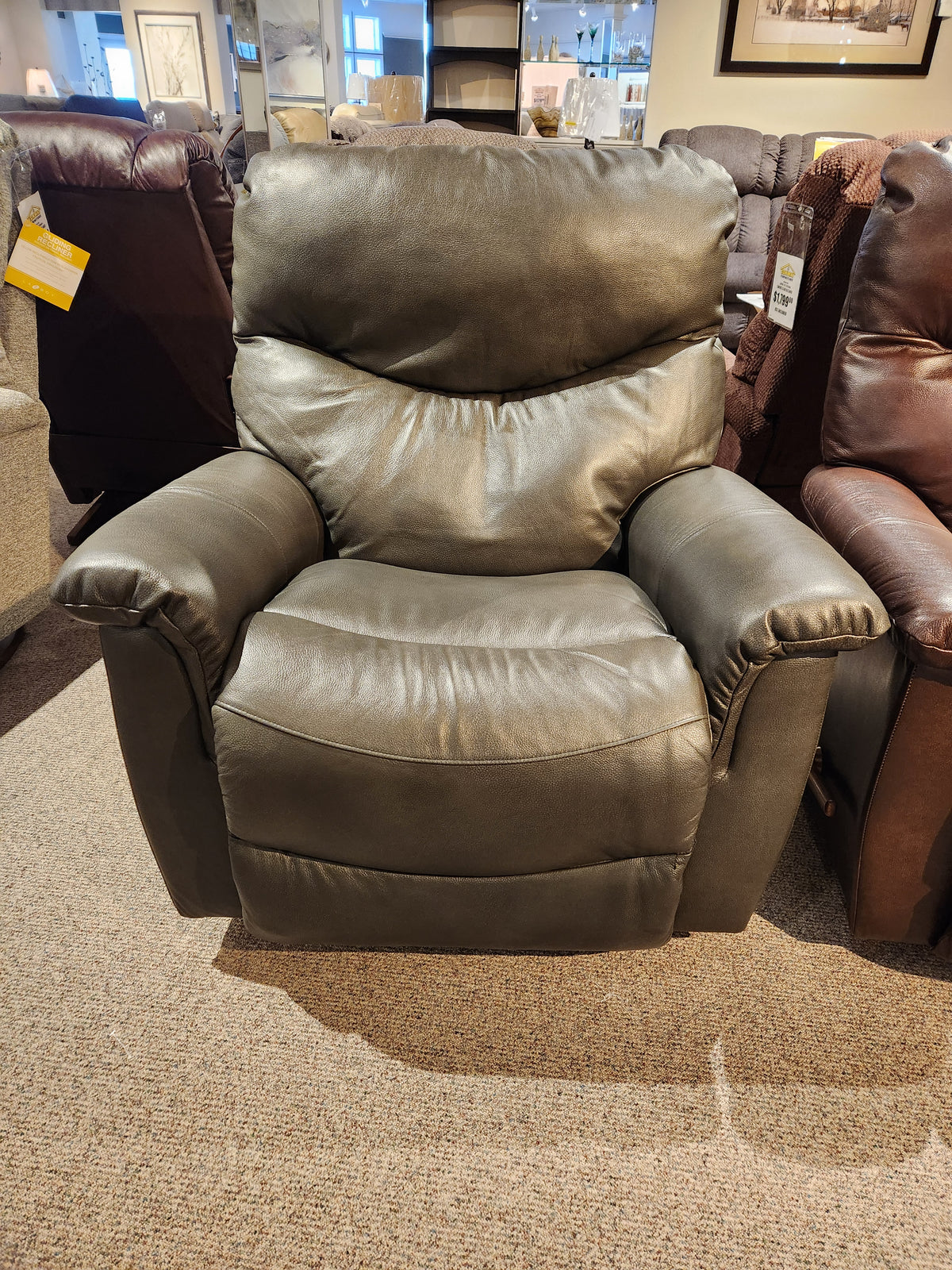 521 James Power Leather Rocker Recliner