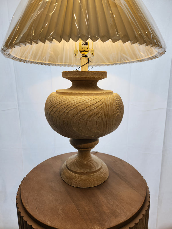 Lamp on table