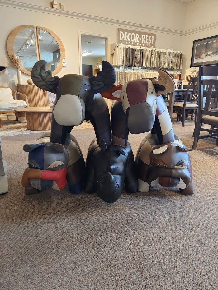 Reiner's Leather Animal Ottomans