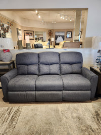 The La-Z-Boy 780 Hawthorn Power Reclining Sofa with Headrest, in gray, is showcased with a chic, tailored look.