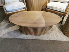 Furniture Barn - Terra Oval Coffee Table Dark Brown Wood