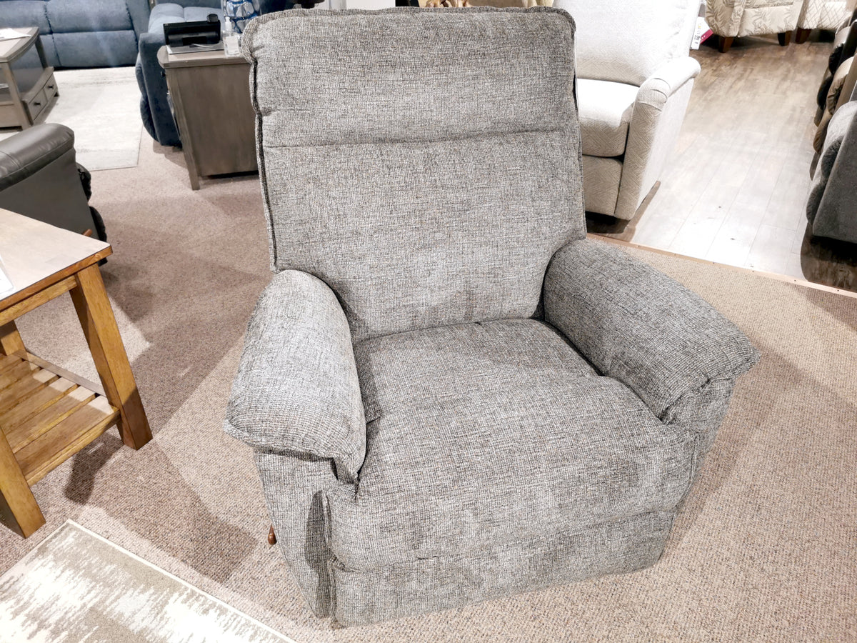 The 706 Jay Power Wall-A-Way Recliner by La-Z-Boy, in a casual style, offers comfort next to a wooden side table.