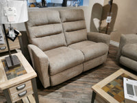 The La-z-boy 786 Liam Reclining Loveseat in beige offers comfort and style with adjustable leg rests.