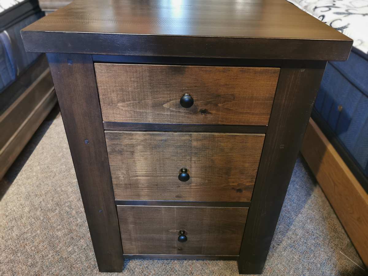 3 Drawer Pine Nightstand