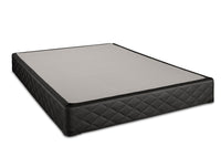 Experience the ultimate support for your Sealy mattress with the sleek and stylish Sealy Classic Box-Spring, featuring a low-profile design in black, quilted side patterns, and a flat top surface.