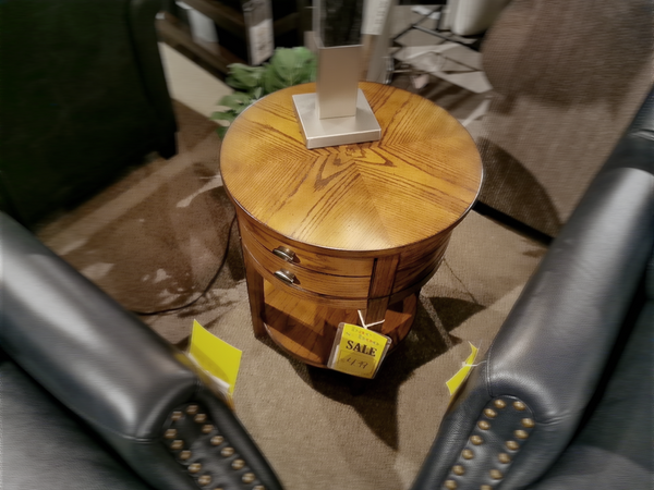 Round Wooden End Table