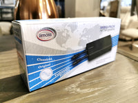 A box labeled "49001 Battery Pack - PALLISER" with Palliser branding and product details sits on a wooden table, perfect for powering Palliser power reclining furniture or Conway power recliners.