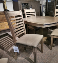 Explore the Ventura Dining Package by Winners Only, which includes a stunning dining table set featuring four wooden chairs with cushioned seats. The elegant grey washed finish enhances the solid hardwood construction, making it a beautiful and durable choice for your dining space. Each chair is priced at $259, providing both style and affordability.